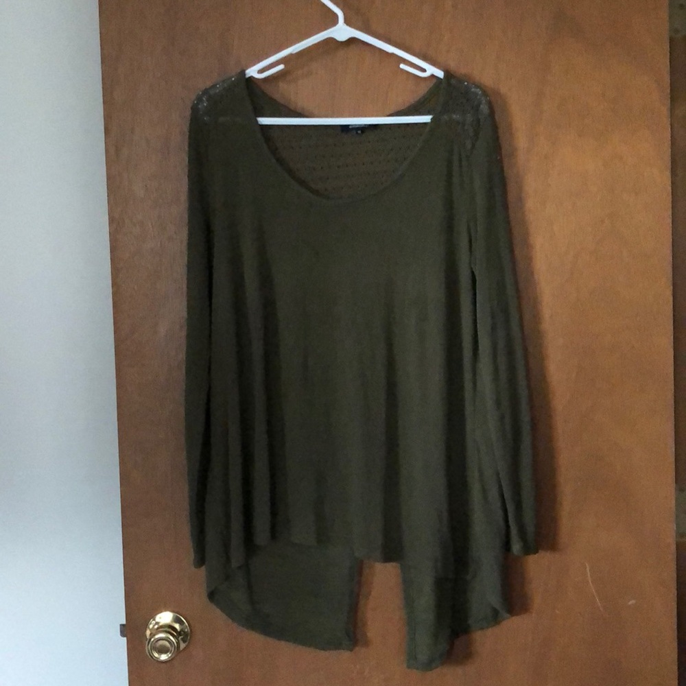 Olive Green Tulip-back Sweater